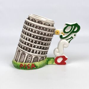 3D Leaning Tower of Pisa Italy Tilted Colorful Ceramic Coffee Mug 12 oz.